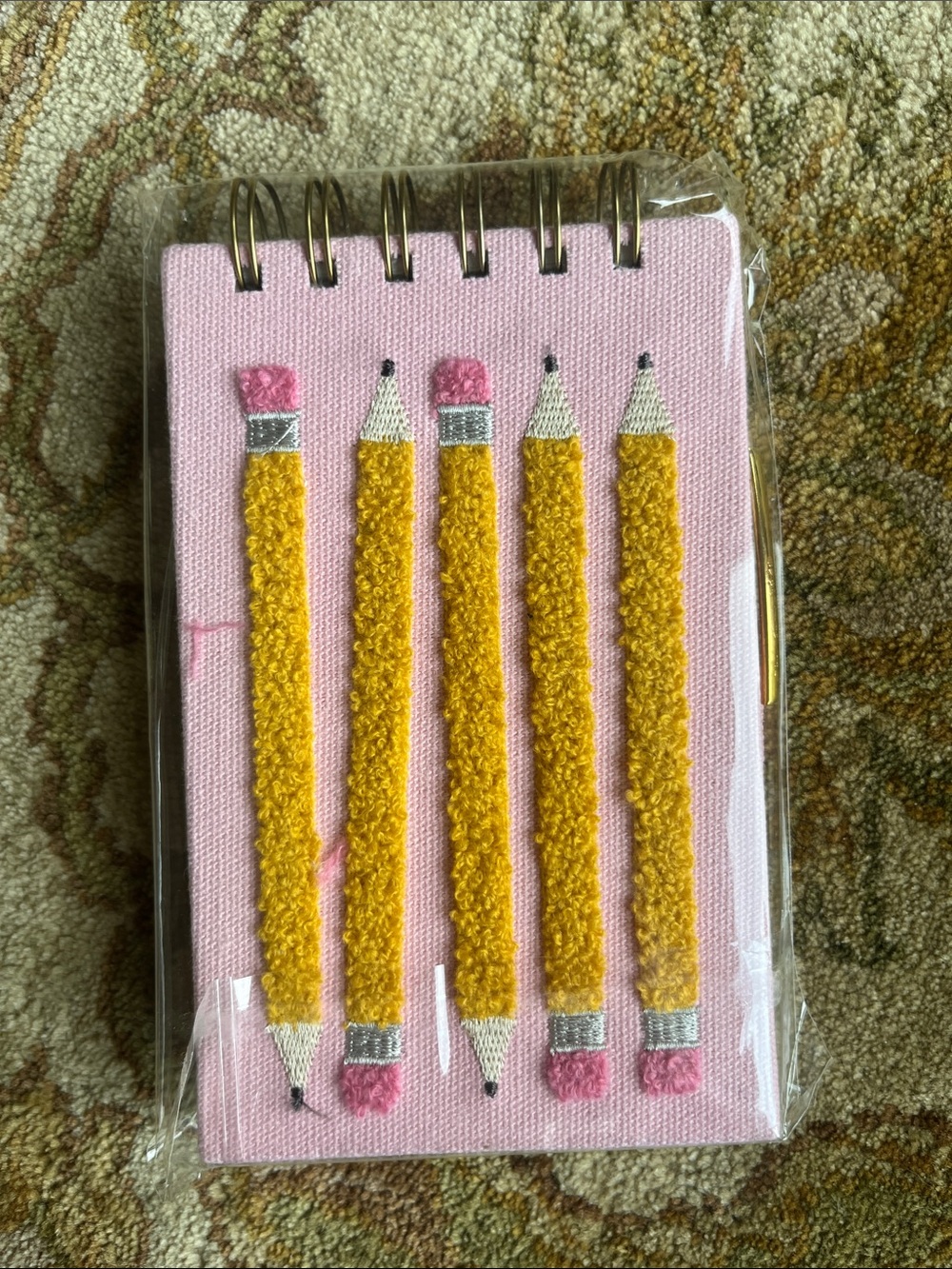 NWT Embroidered Pencil Jotter Notepad